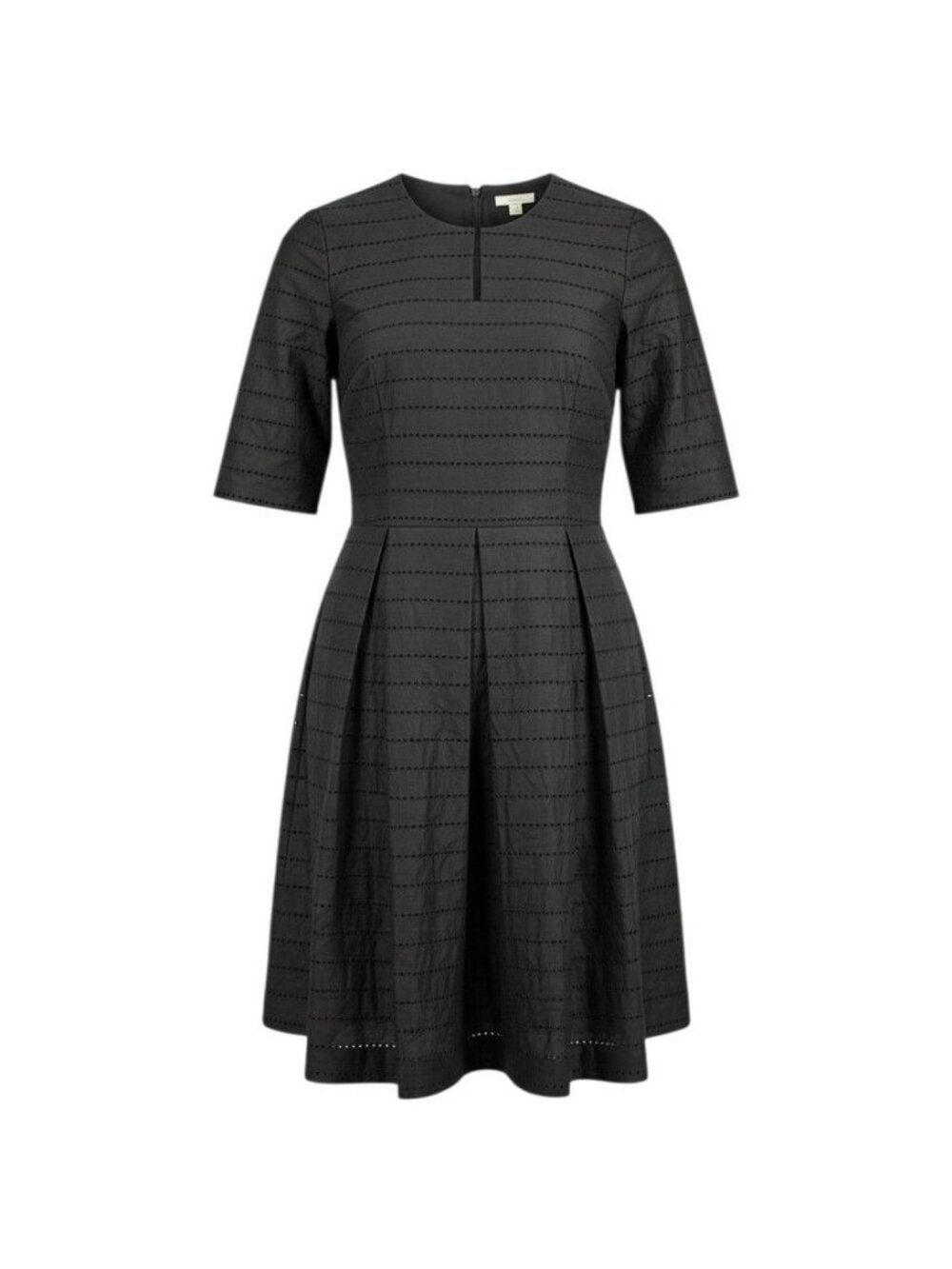 Gap Black Eyelet Fit & Flare Dress Womens Size 0 Short Sleeve Knee Length